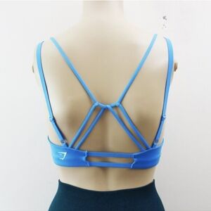 Gymshark Strappy back Light Support Sports Bra (XS) in Blue NWOT!